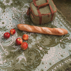 WANDERING FOLK - ORNATE FLORAL THROW - FERN