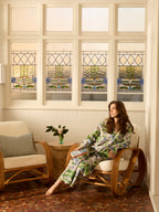 BONNIE & NEIL - FLORAL LINEN PYJAMA SET - LILAS BLUE