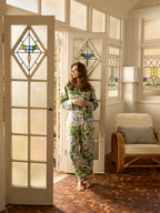 BONNIE & NEIL - FLORAL LINEN PYJAMA SET - LILAS BLUE