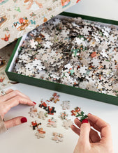 Load image into Gallery viewer, BESPOKE LETTERPRESS - 1000PC PUZZLE - JOLLY SANTA
