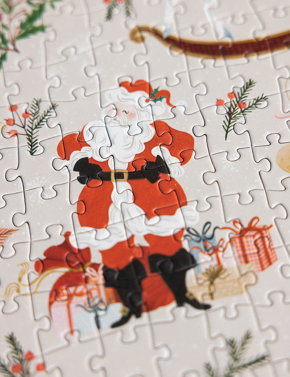 BESPOKE LETTERPRESS - 1000PC PUZZLE - JOLLY SANTA