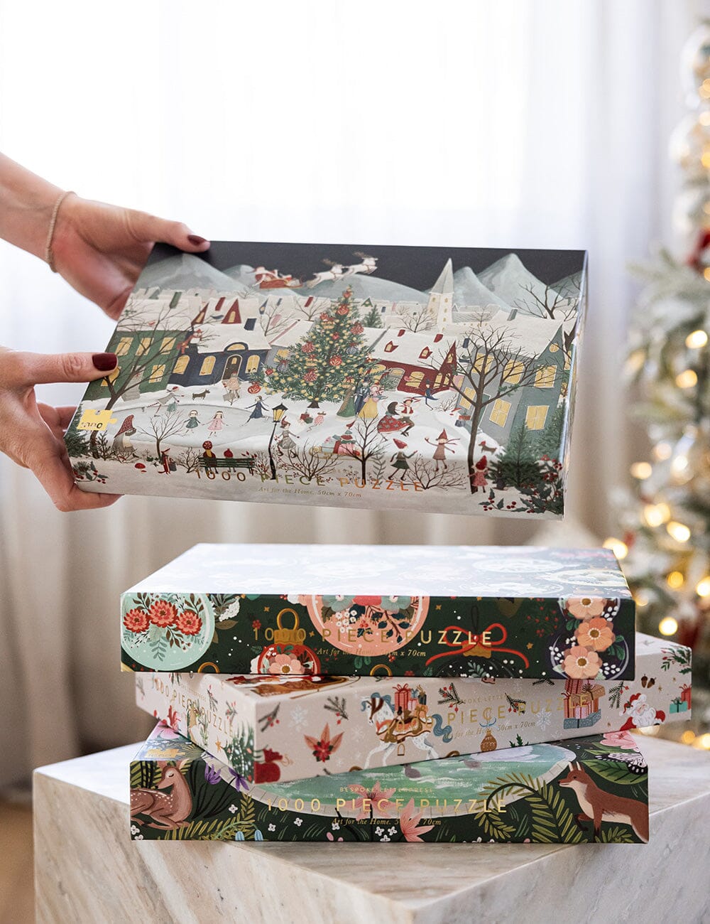 BESPOKE LETTERPRESS - 1000PC PUZZLE - THE CHRISTMAS VILLAGE