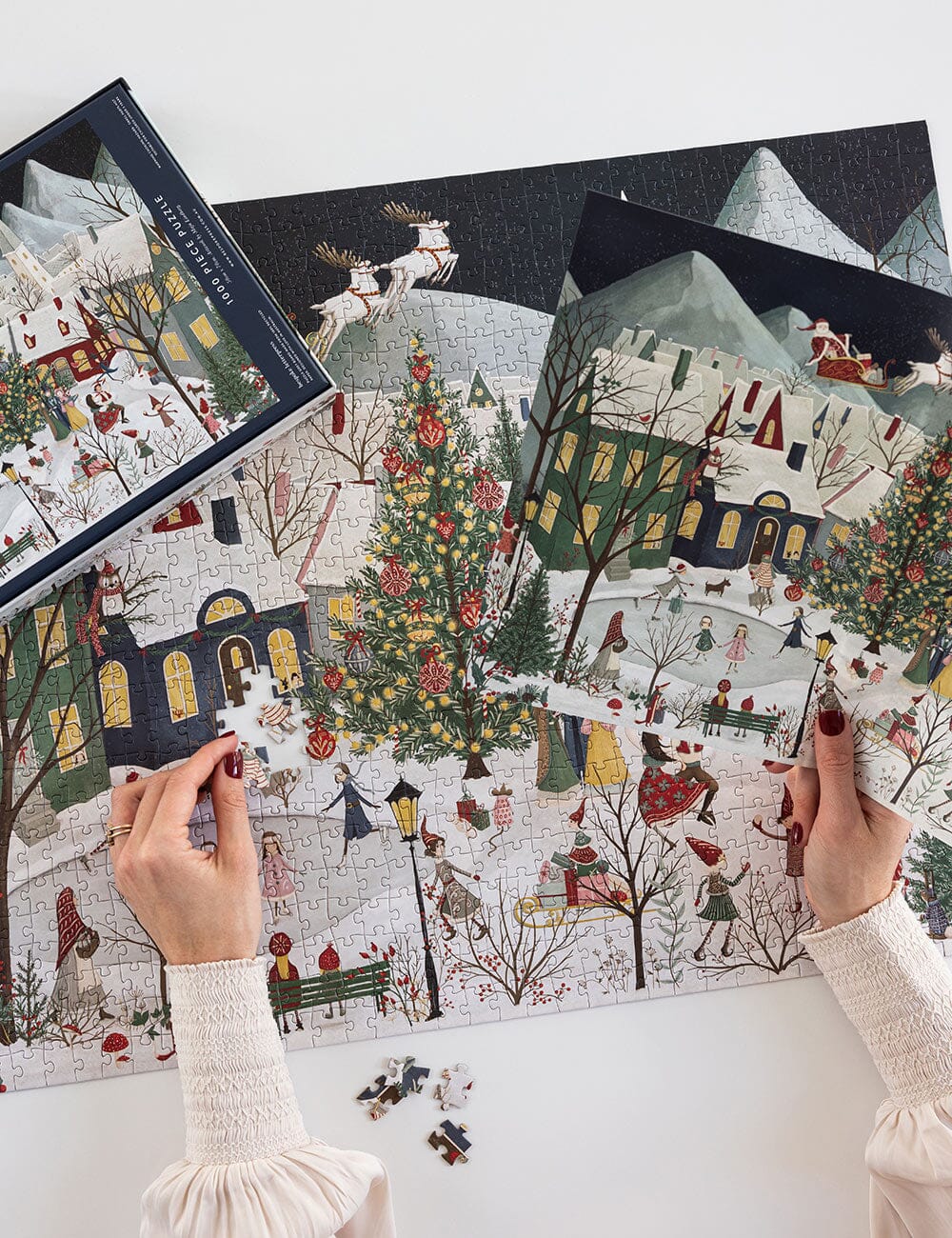 BESPOKE LETTERPRESS - 1000PC PUZZLE - THE CHRISTMAS VILLAGE