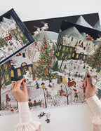 BESPOKE LETTERPRESS - 1000PC PUZZLE - THE CHRISTMAS VILLAGE