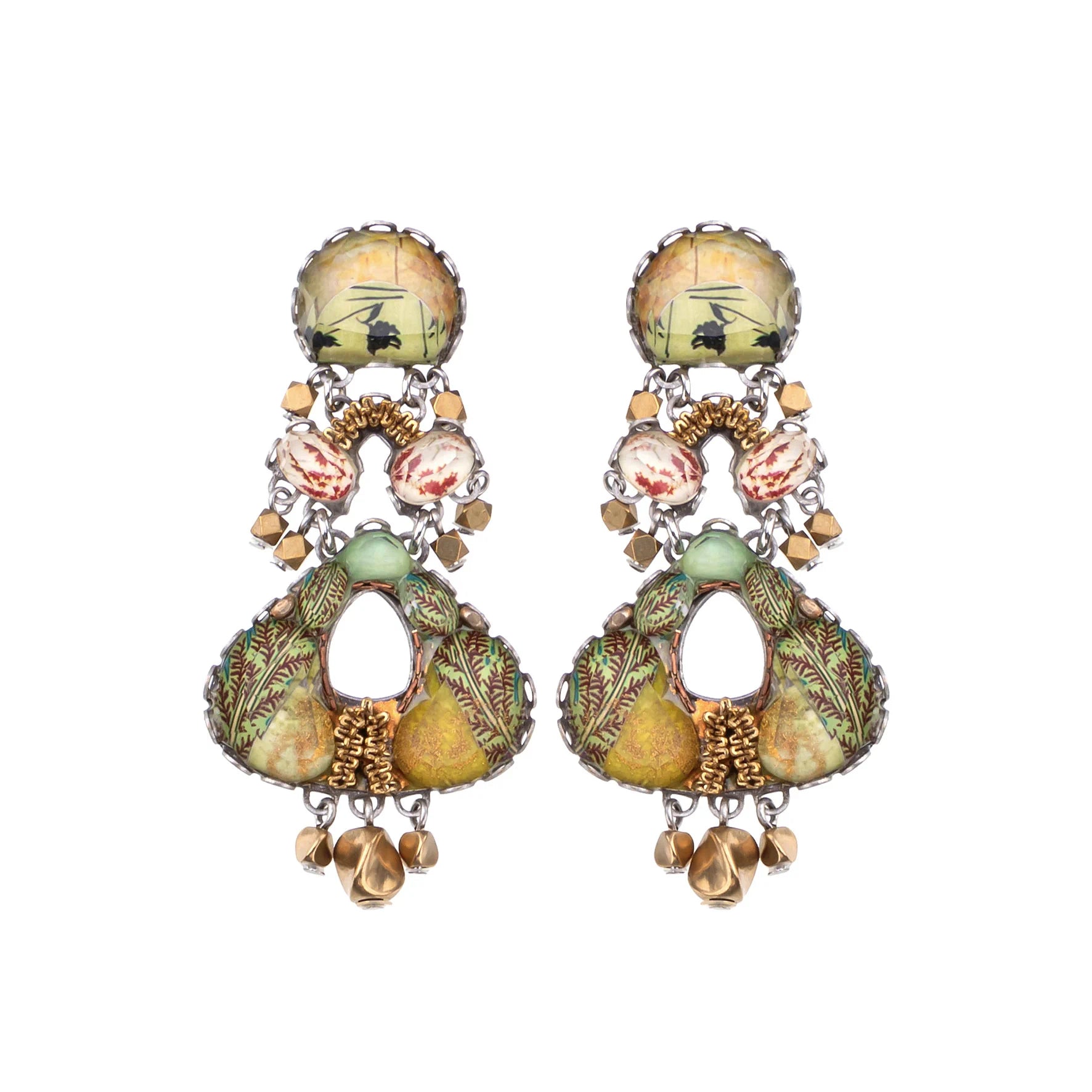 AYALA BAR - GREEN RADIANT EARRINGS DUSK SET - GULZAR