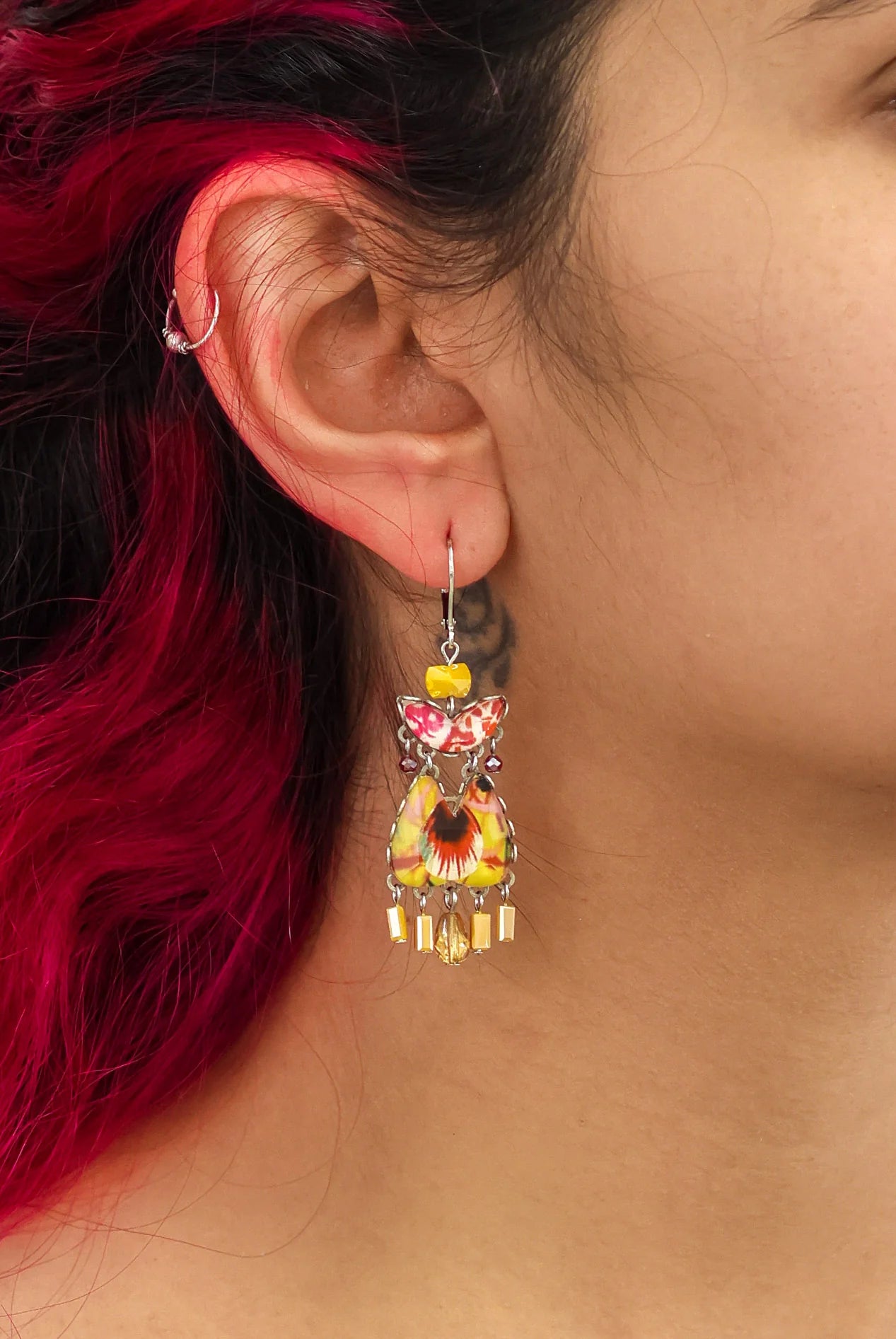 AYALA BAR - SUNFLOWER SUPRISE SET - EARRINGS - MUSTARD