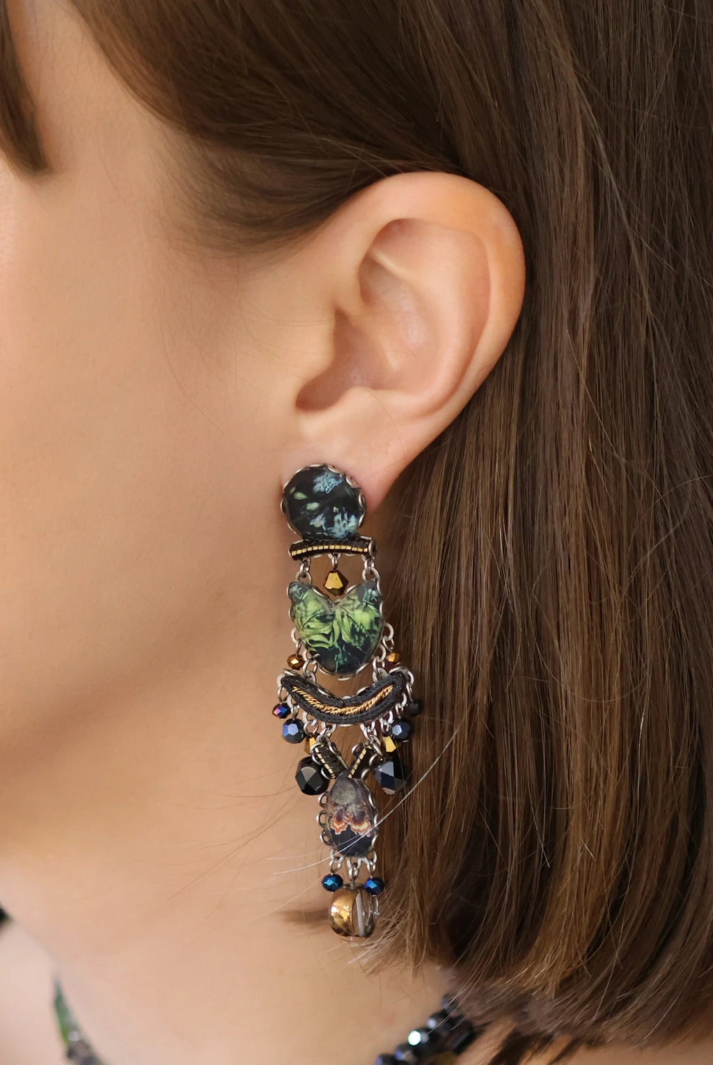 AYALA BAR - MYSTIC LANTERN SET - GLASS EARRINGS - AMATA