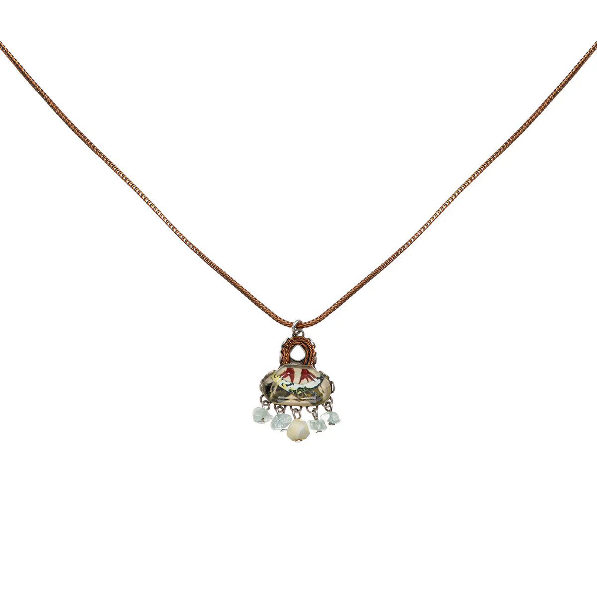 AYALA BAR - NEPTUNE'S GARDEN SET - GLASS NECKLACE - KOMBU