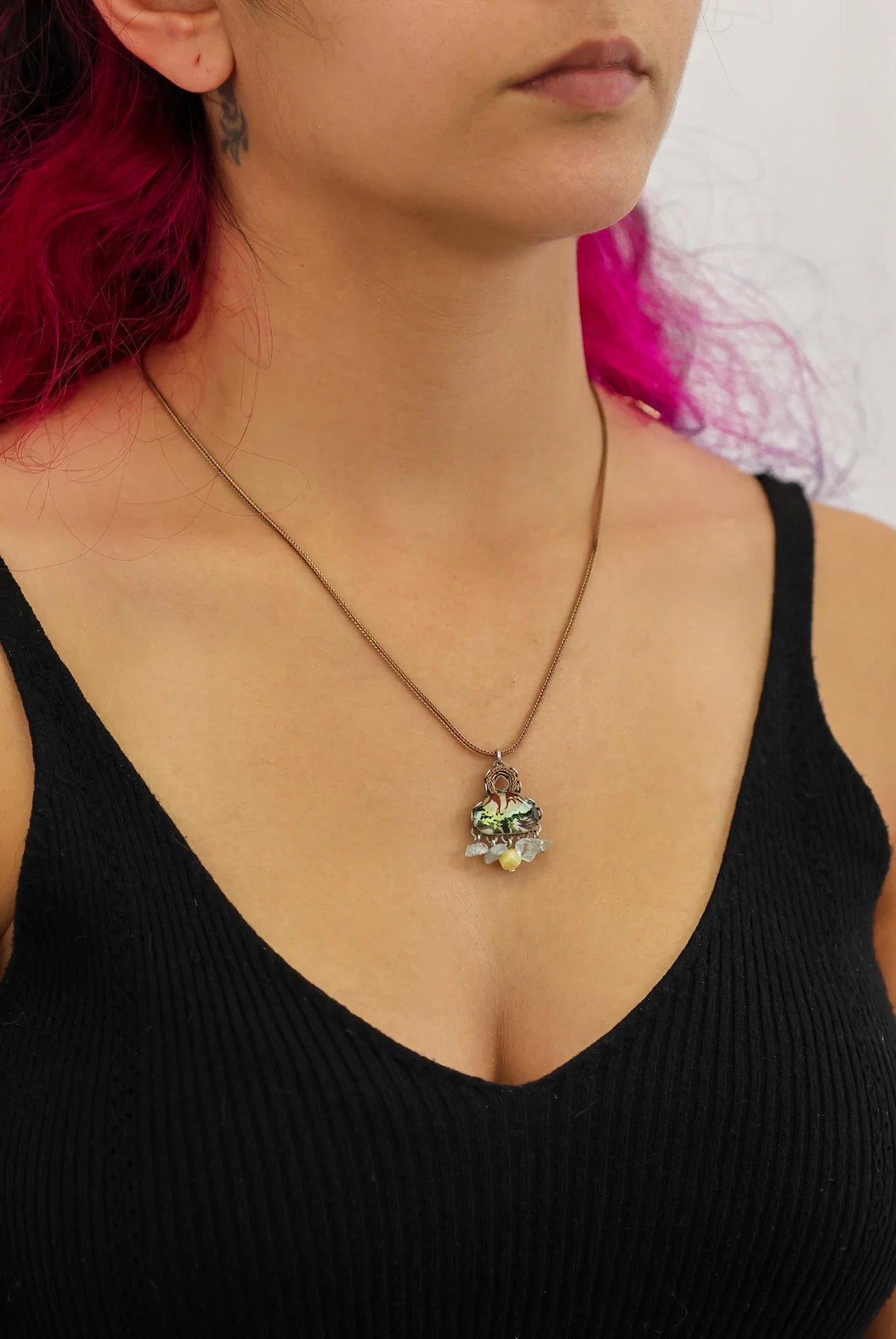 AYALA BAR - NEPTUNE'S GARDEN SET - GLASS NECKLACE - KOMBU