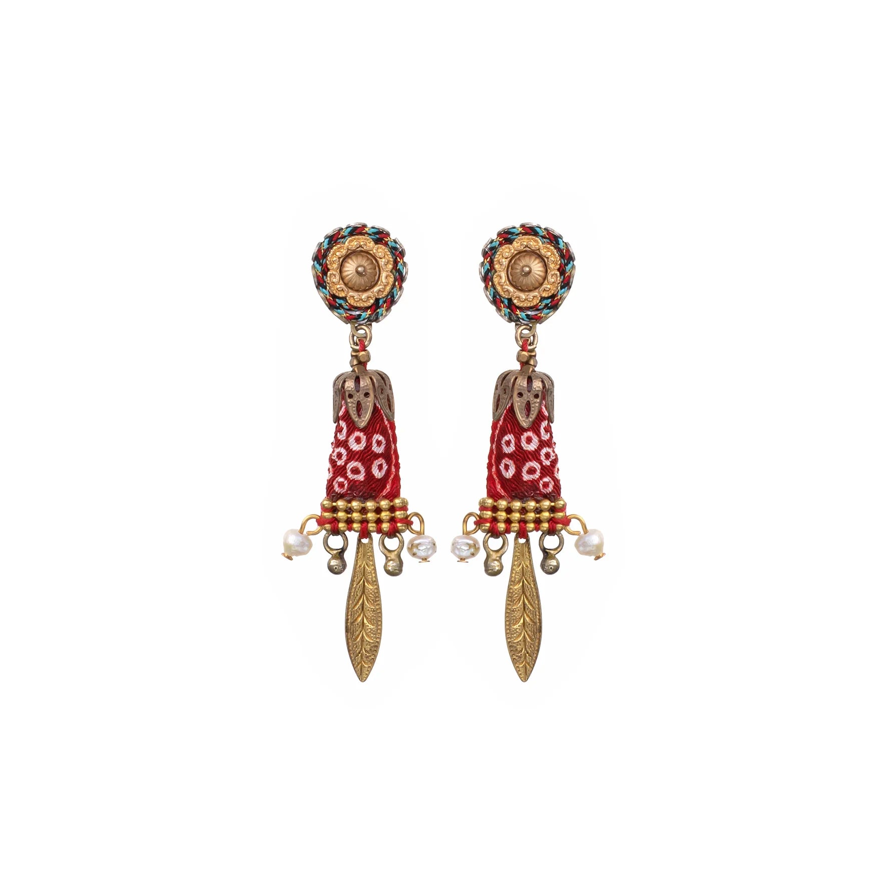 AYALA BAR - GOLD SMALL EARRINGS - QUEEN OF SHEBA SET - FELICIA