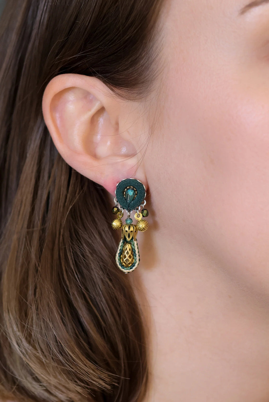 AYALA BAR - PRISM SET - EARRINGS - MOSS
