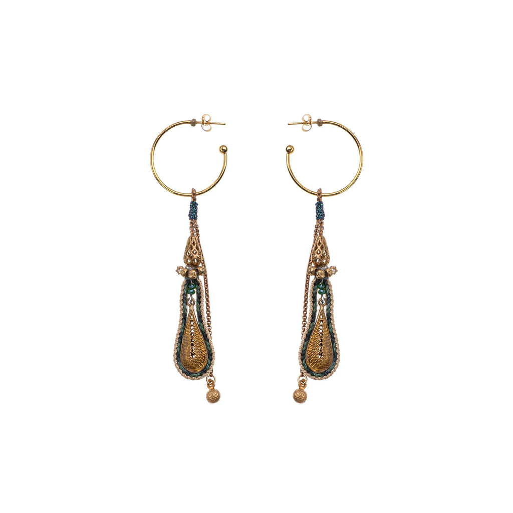 AYALA BAR - PRISM SET - LONG HOOP EARRINGS - VINE