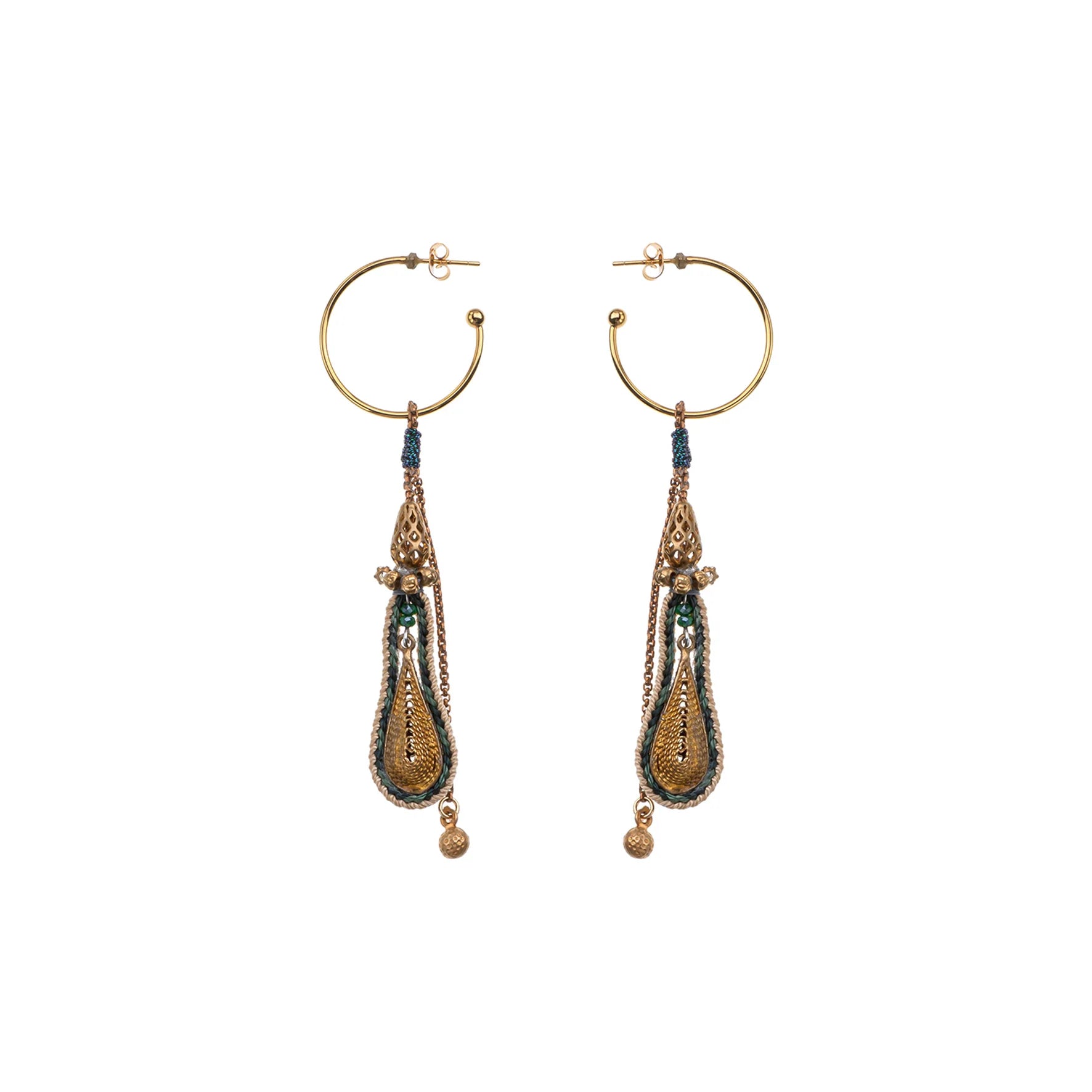 AYALA BAR - PRISM SET - LONG HOOP EARRINGS - VINE