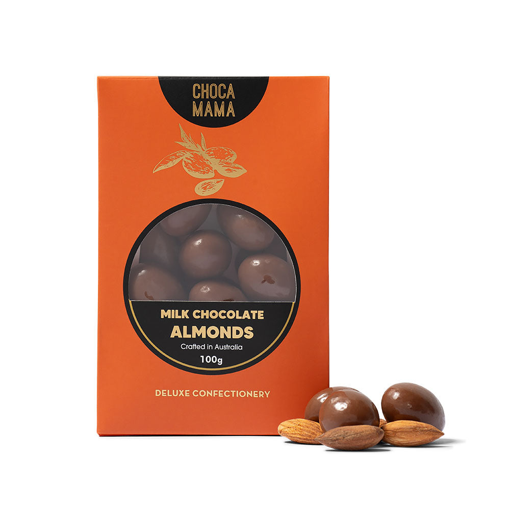 CHOCAMAMA - MILK CHOCOLATE ALMONDS 100G
