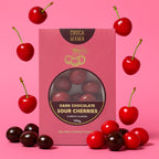 CHOCAMAMA - DARK CHOCOLATE SOUR CHERRIES 100G