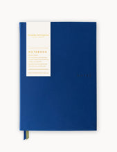 Load image into Gallery viewer, BESPOKE LETTERPRESS - SOFT COVER LEATHER NOTEBOOK (BLANK) - ROYAL BLUE
