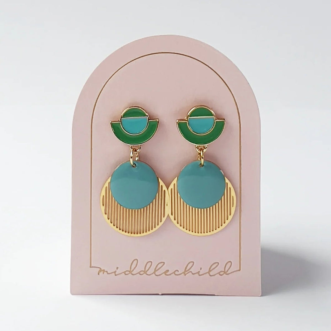 MIDDLE CHILD - SIXPENCE EARRINGS - blue