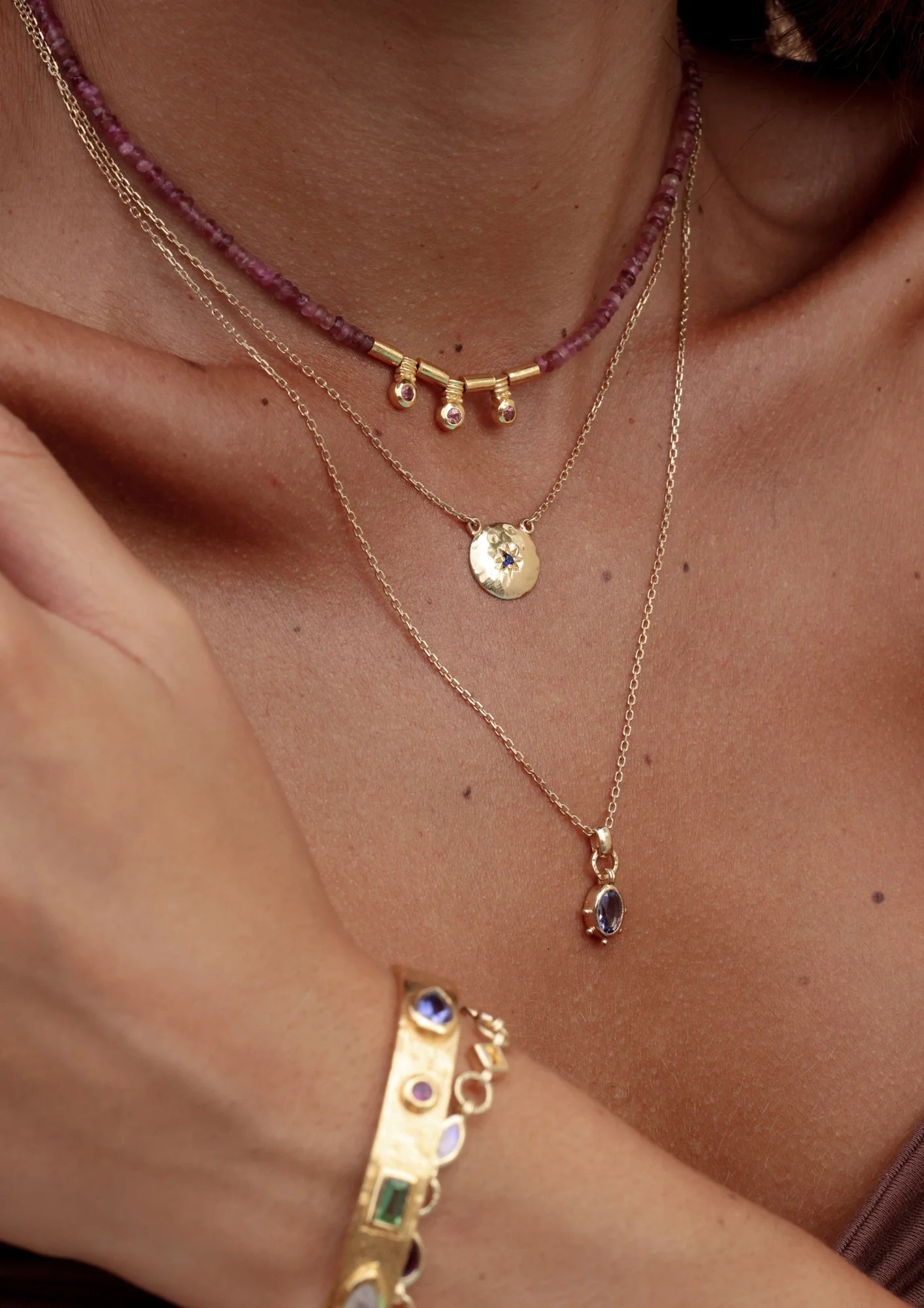 TONIMAY - NECKLACE - MIA SAPPHIRE GOLD