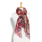 D)LUX - CARMELA LEAF WOOL/MODAL SCARF - SPICE