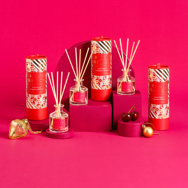 PALM BEACH COLLECTION - MINI CHRISTMAS FRAGRANCE DIFFUSER - NEON CHERRY