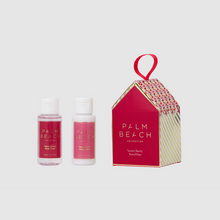 Load image into Gallery viewer, PALM BEACH COLLECTION - GINGERBREAD HOUSE TRAVEL DUO - NEON CHERRY
