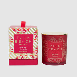 PALM BEACH COLLECTION - STANDARD CHRISTMAS CANDLE - NEON CHERRY