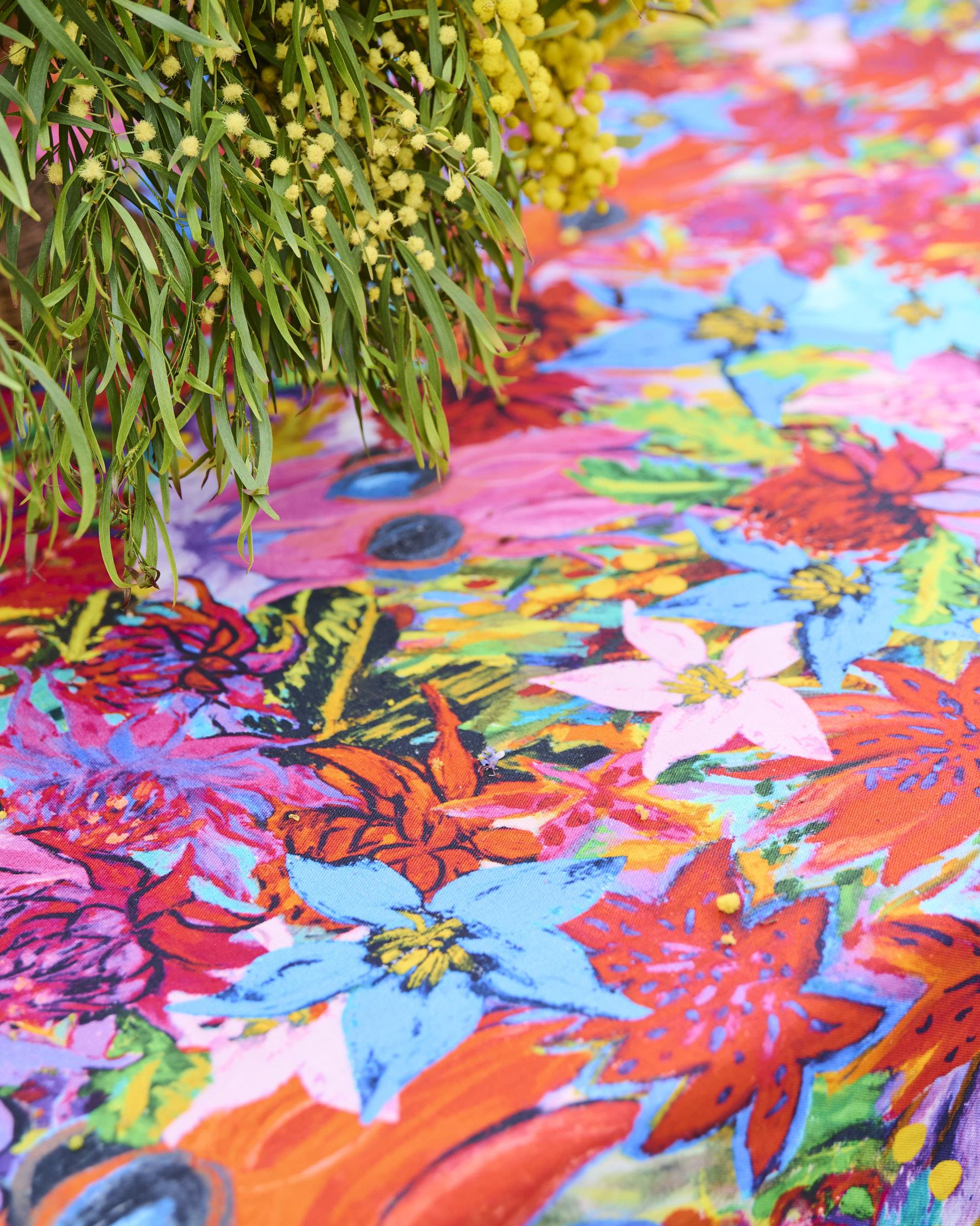 KIP & CO X JENNY KEE - LINEN STANDARD RECTANGULAR TABLECLOTH - GROWING THE PEACE