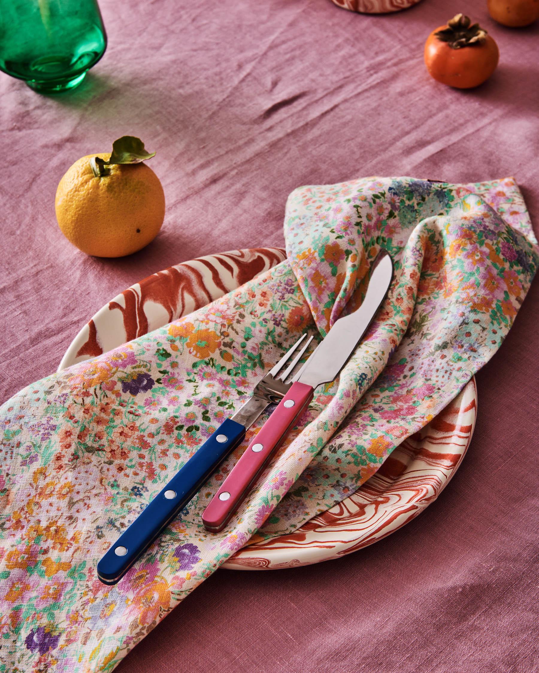 KIP & CO - RECTANGULAR LINEN TABLECLOTH - PEONY