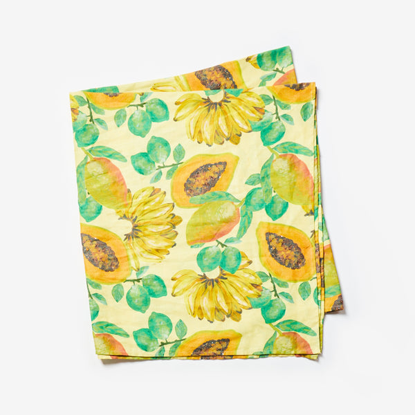 BONNIE & NEIL - LARGE TABLECLOTH - FRUIT SALAD YELLOW