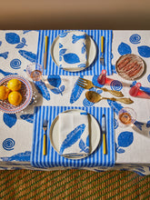 Load image into Gallery viewer, BONNIE &amp; NEIL - MEDIUM TABLECLOTH - SARDINES BLUE
