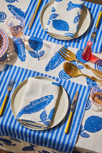 BONNIE & NEIL - MEDIUM TABLECLOTH - SARDINES BLUE