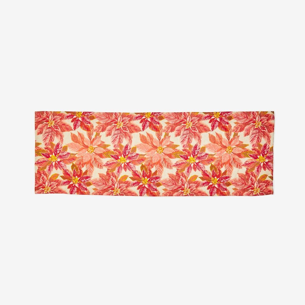 BONNIE & NEIL - POINSETTIA RED TABLE RUNNER