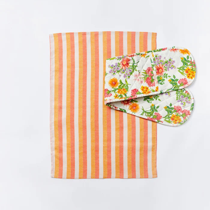 BONNIE & NEIL - FLORENCE STRIPE RED TEA TOWEL