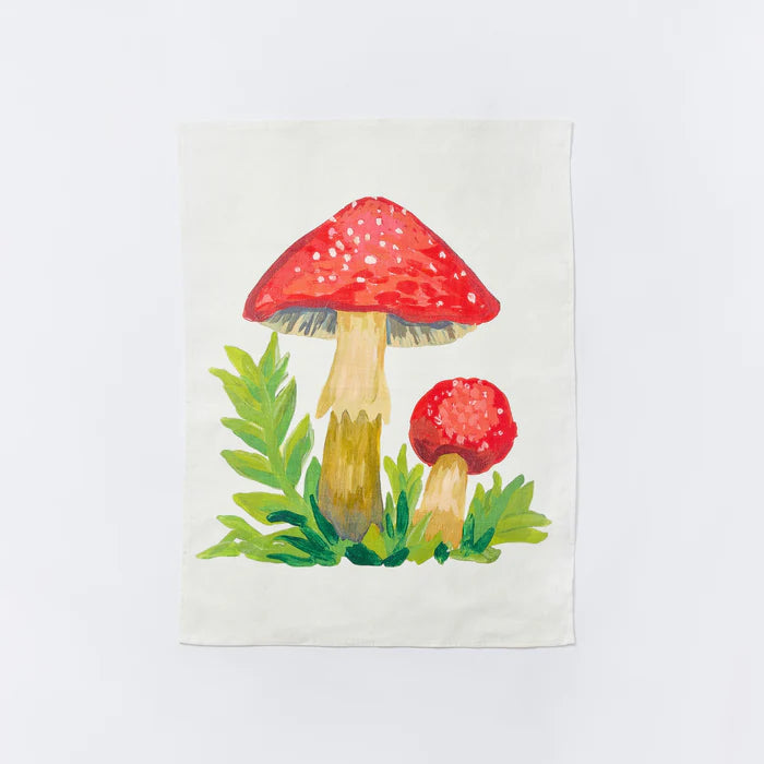 BONNIE & NEIL - MUSHROOM RED TEA TOWEL