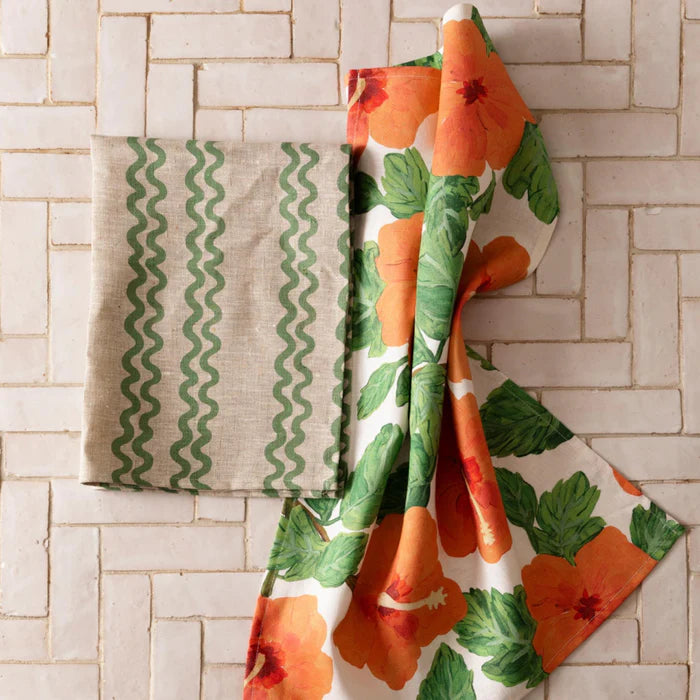 BONNIE & NEIL - HIBISCUS CORAL TEA TOWEL