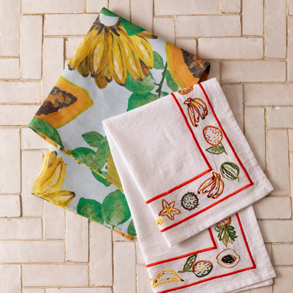 BONNIE & NEIL - TEA TOWEL - FRUIT SALAD BLUE