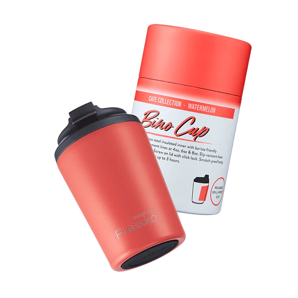 MADE BY FRESSKO - BINO REUSABLE COFFEE CUP 230ML/8OZ - WATERMELON