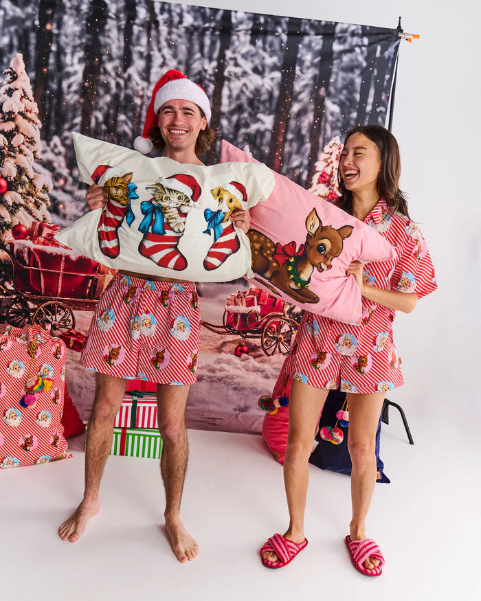 KIP & CO - FESTIVE FUR BABIES ORGANIC PILLOWCASE