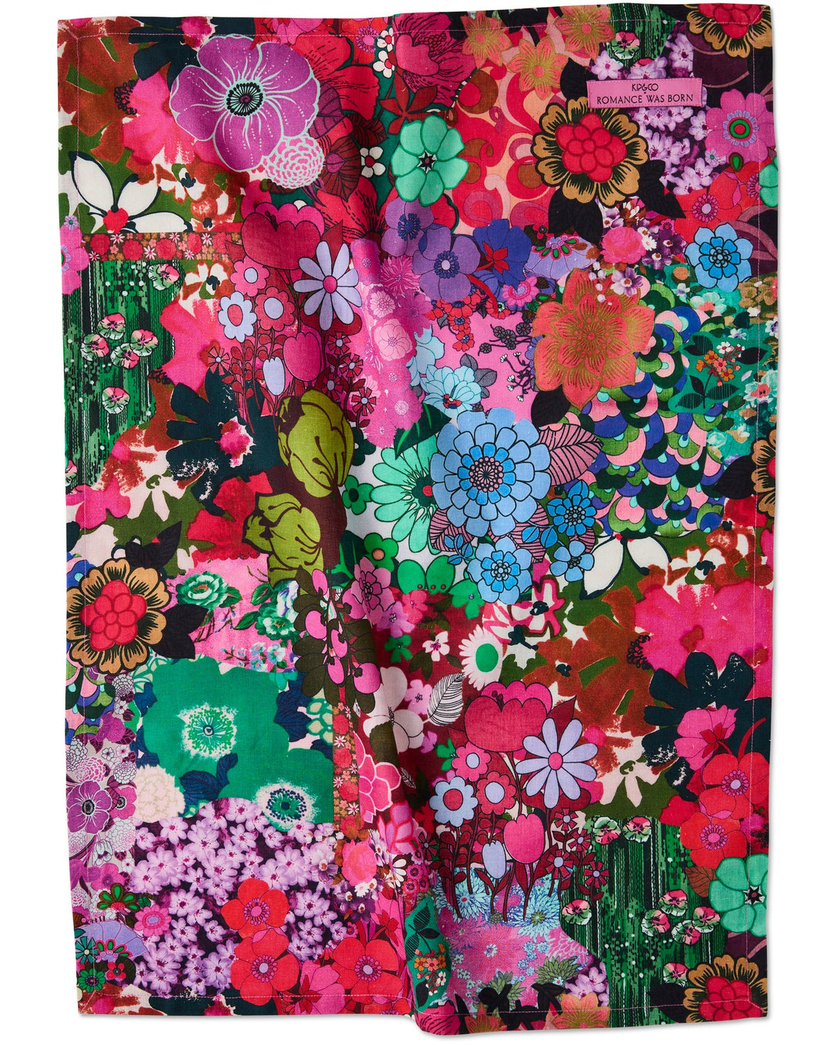 KIP & CO X ROMANCE WAS BORN - TEA TOWEL - FLOWER POWER PINK