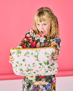 KIP & CO - QUILTED COTTON TOILETRY PURSE - SWEET DAISY