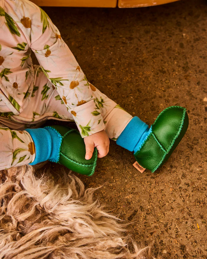 KIP & CO - BABY BOOTIES - GREEN