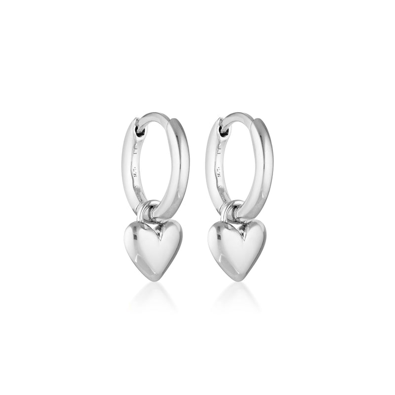 LINDA TAHIJA - AMORE CLASSIC HUGGIE EARRINGS - STERLING SILVER
