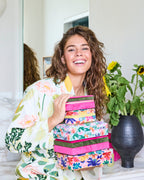 KIP & CO - TRAVEL VELVET JEWELLERY BOX - WILD FLOWERS IN BLOOM