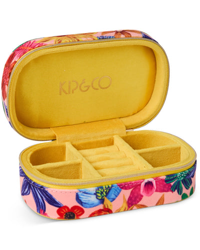 KIP & CO - TRAVEL VELVET JEWELLERY BOX - WILD FLOWERS IN BLOOM