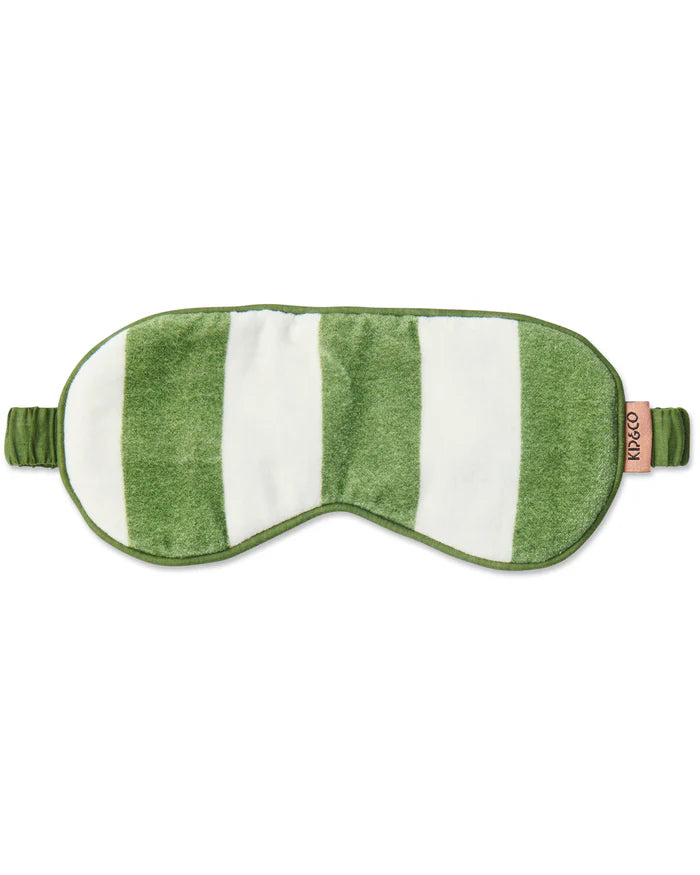KIP & CO - MOSS STRIPE VELVET EYE MASK