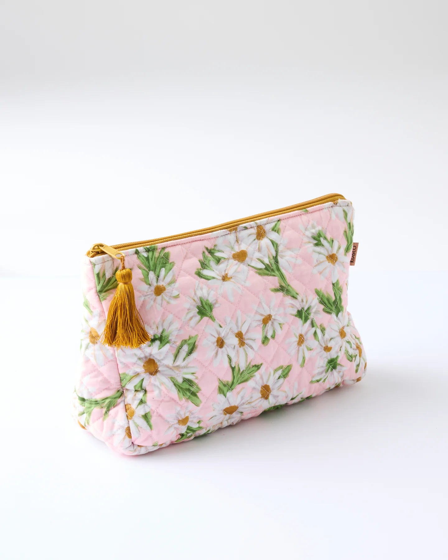 KIP & CO - QUILTED COTTON TOILETRY PURSE - SWEET DAISY