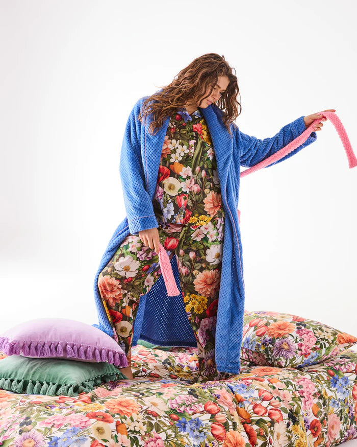 KIP & CO - COTTAGE GARDEN EDEN ADULT ORGANIC COTTON LONG SLEEVE SHIRT & PANT PYJAMA SET