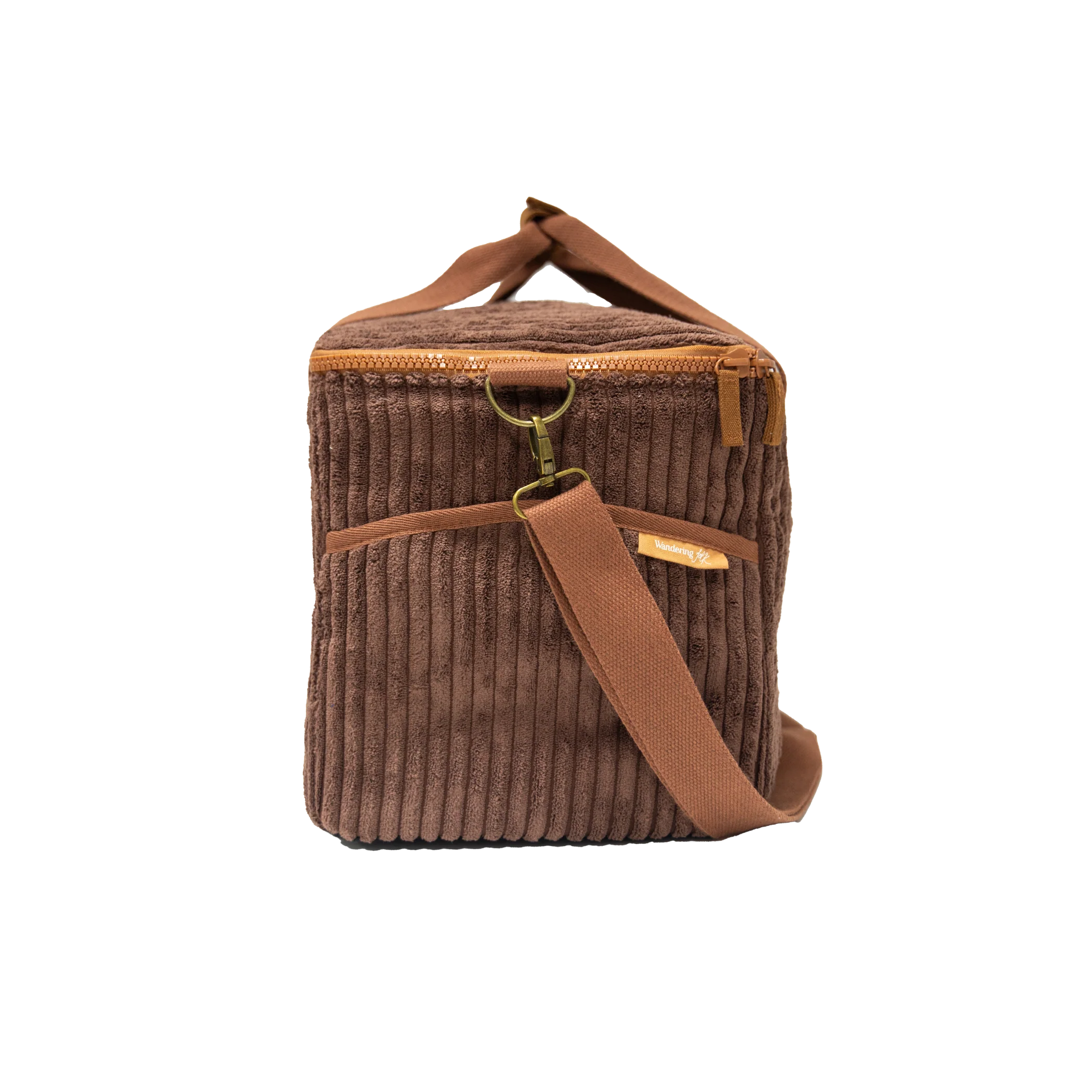 WANDERING FOLK - CORD LARGE COOLER BAG - CHOCOLATE