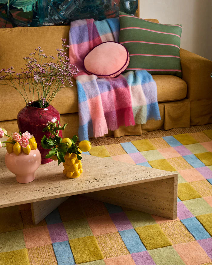 KIP & CO - VELVET PEA CUSHION - PLUM JAM