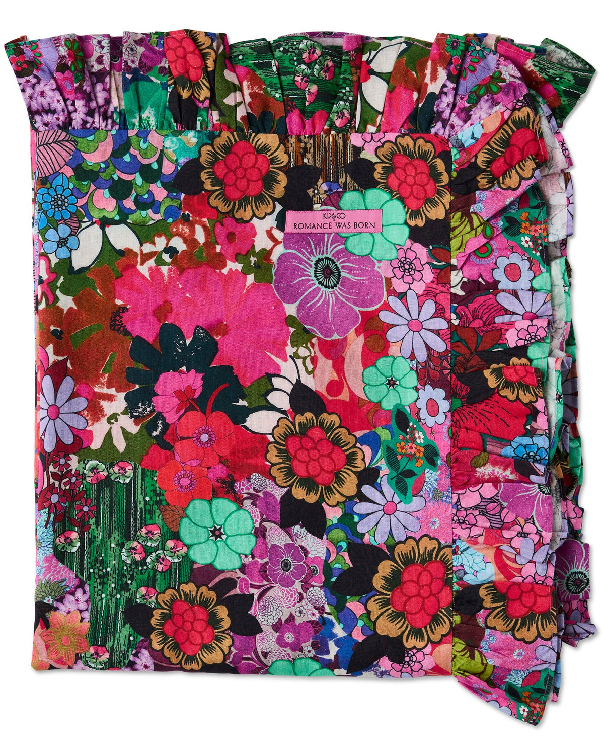 KIP & CO X ROMANCE WAS BORN - TABLECLOTH - FLOWER POWER PINK